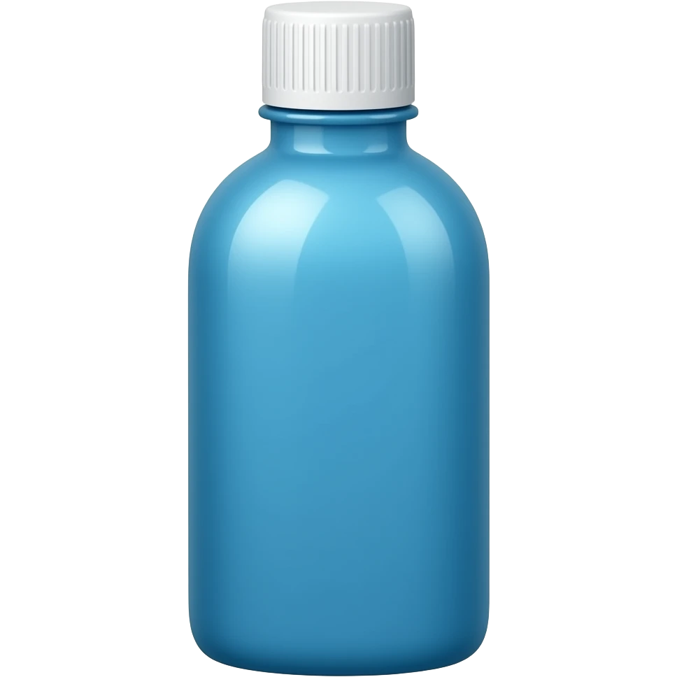 blue bottle with white cap emoji