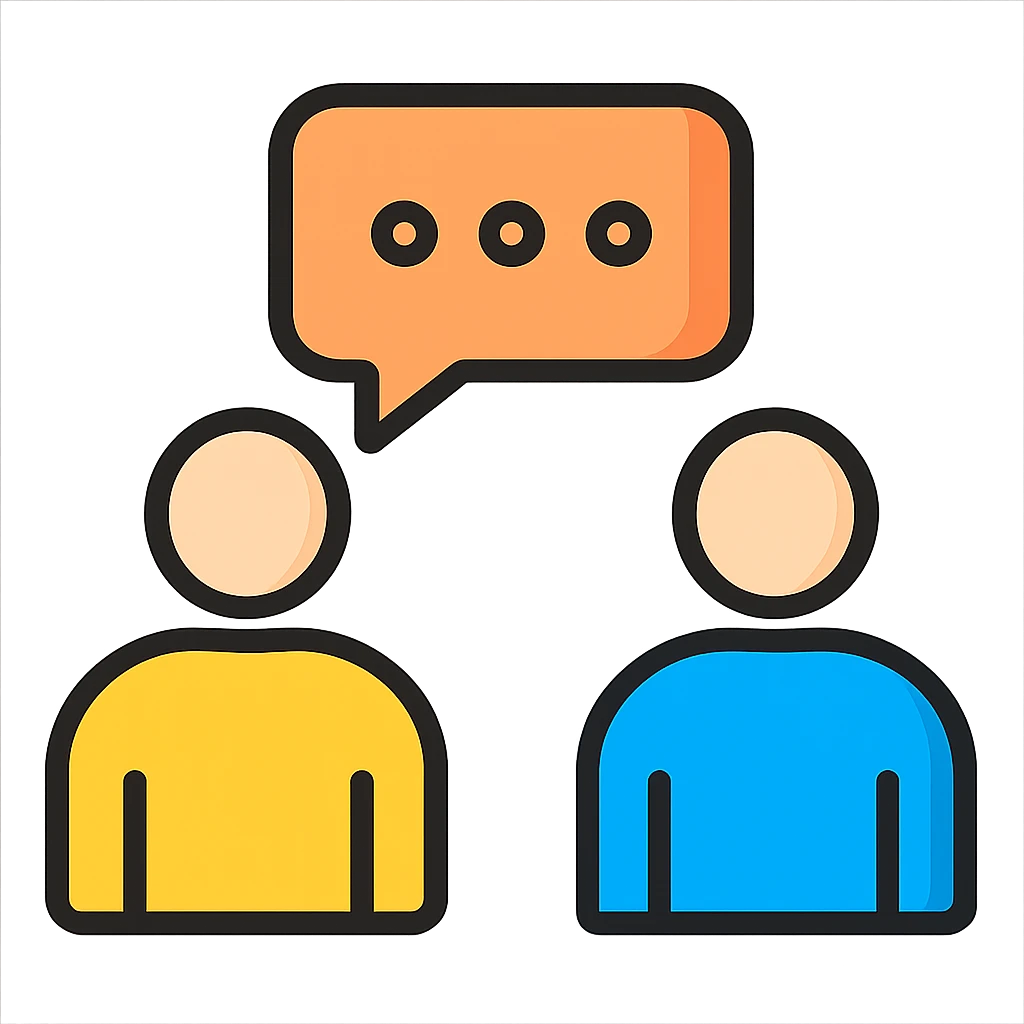 two people having a discussion emoji