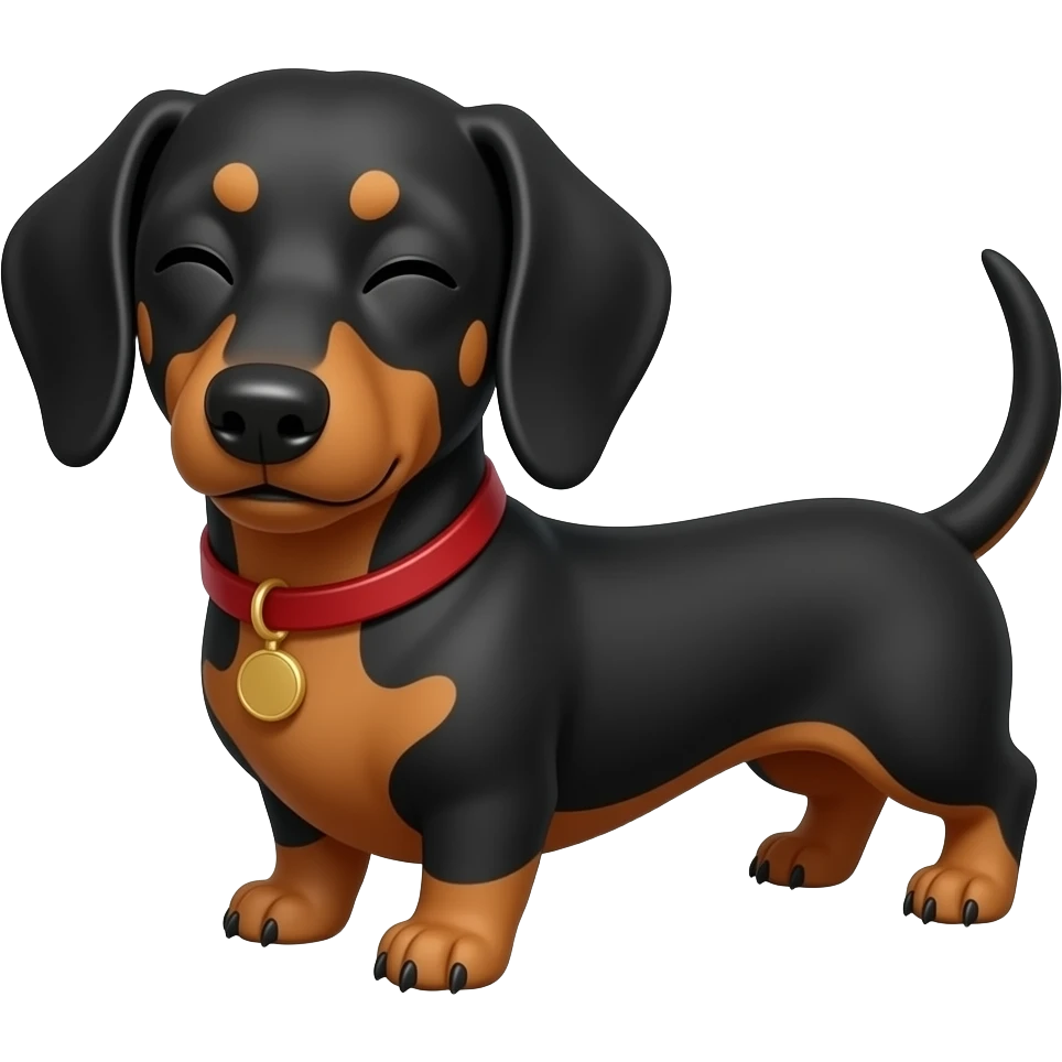 surprised dachshund squirt eye full body emoji