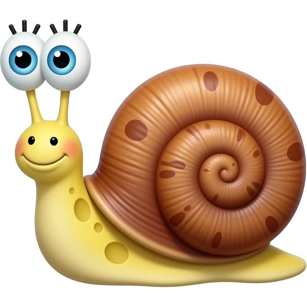 Gerry the snale (from spongbob) his eyes should be on the top of his antenni emoji