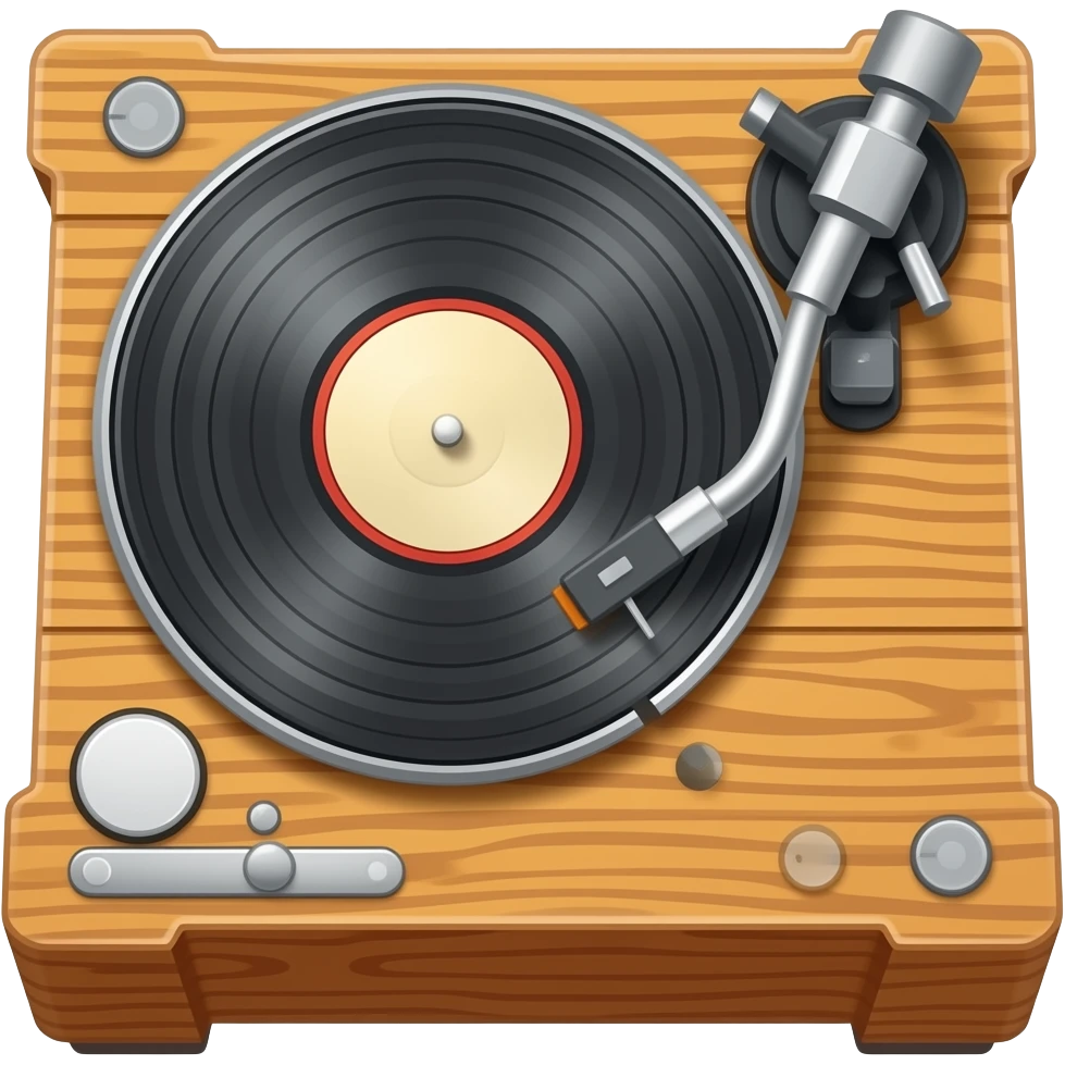 tocadiscos de la serie coraje el perro cobarde  de madera emoji