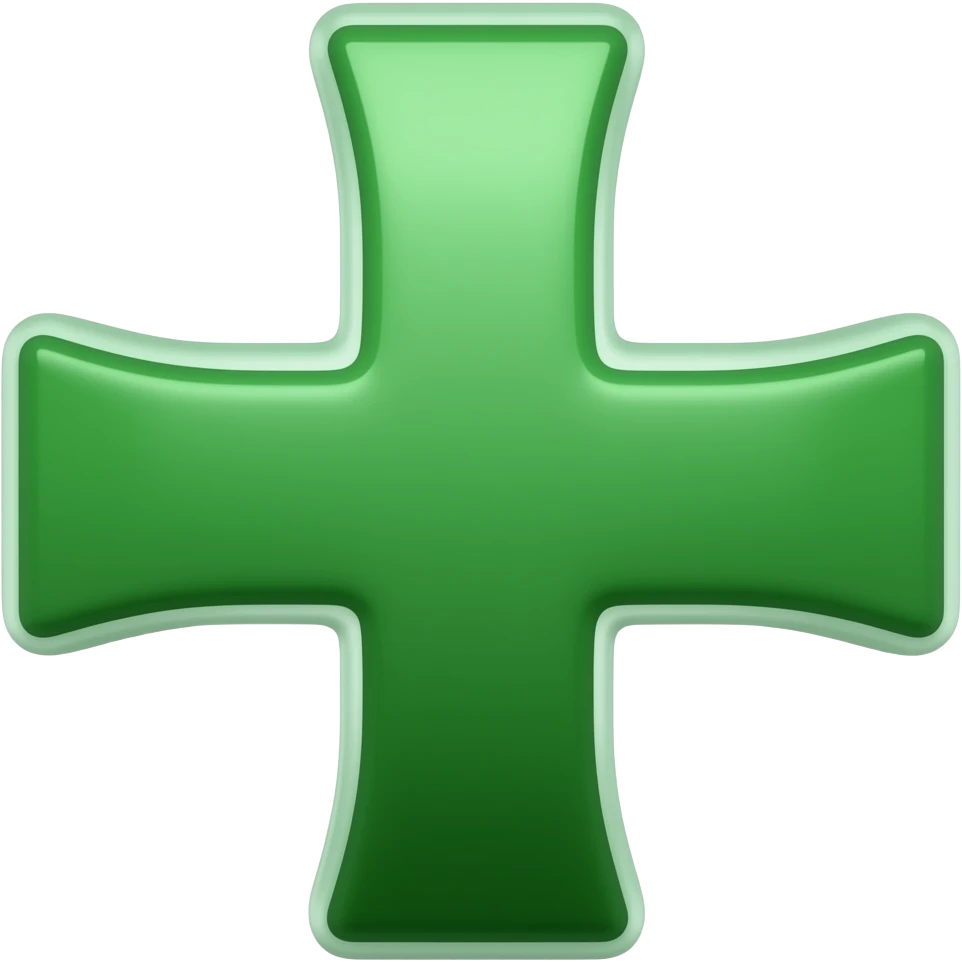 Green cross emoji
