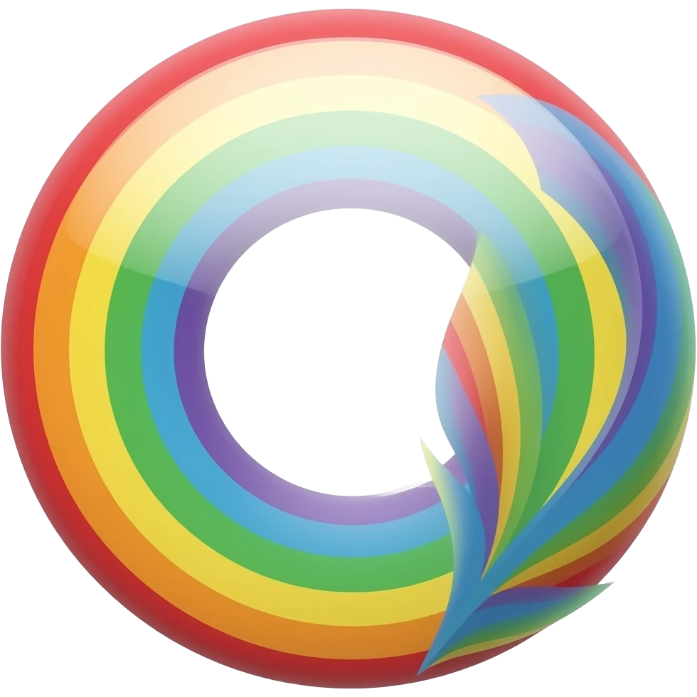 Rainbow tail emoji
