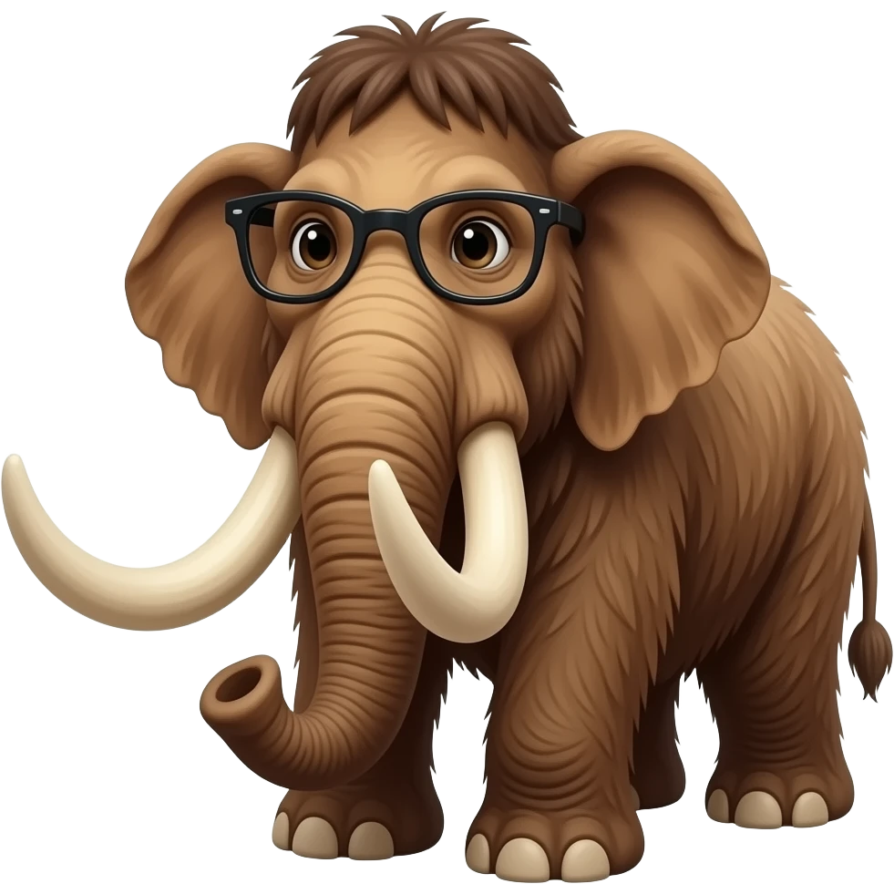 Mammoty with specs emoji