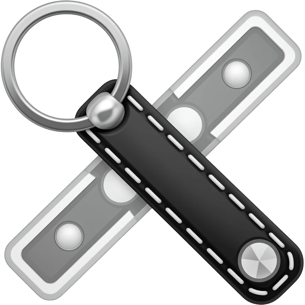 smycz na klucze czarna długa emoji