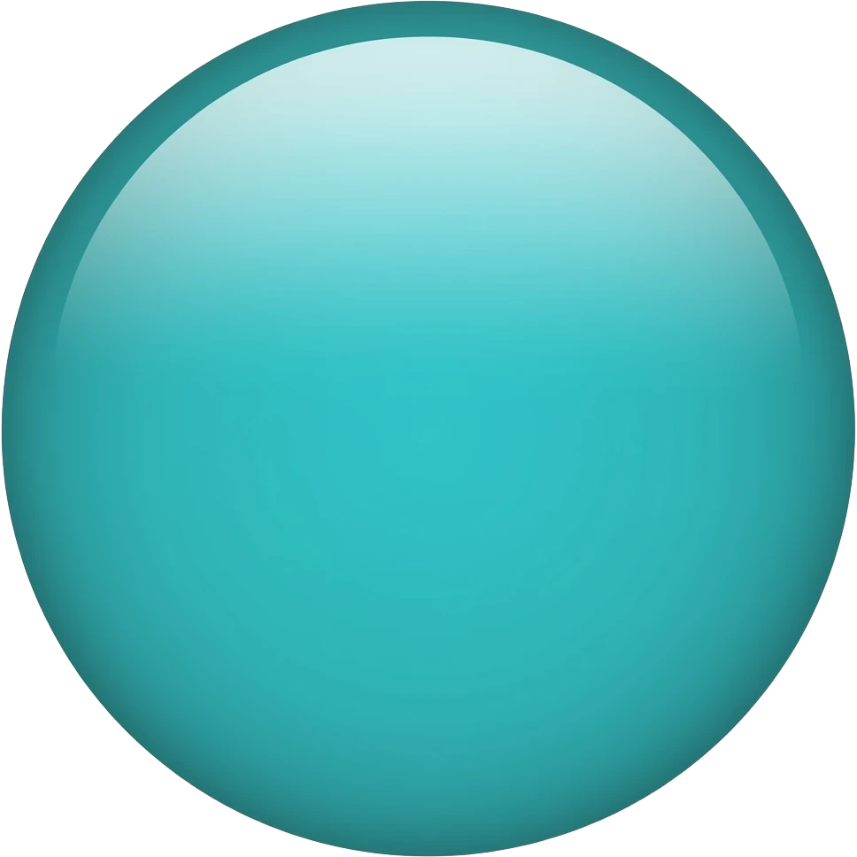 A teal circle emoji