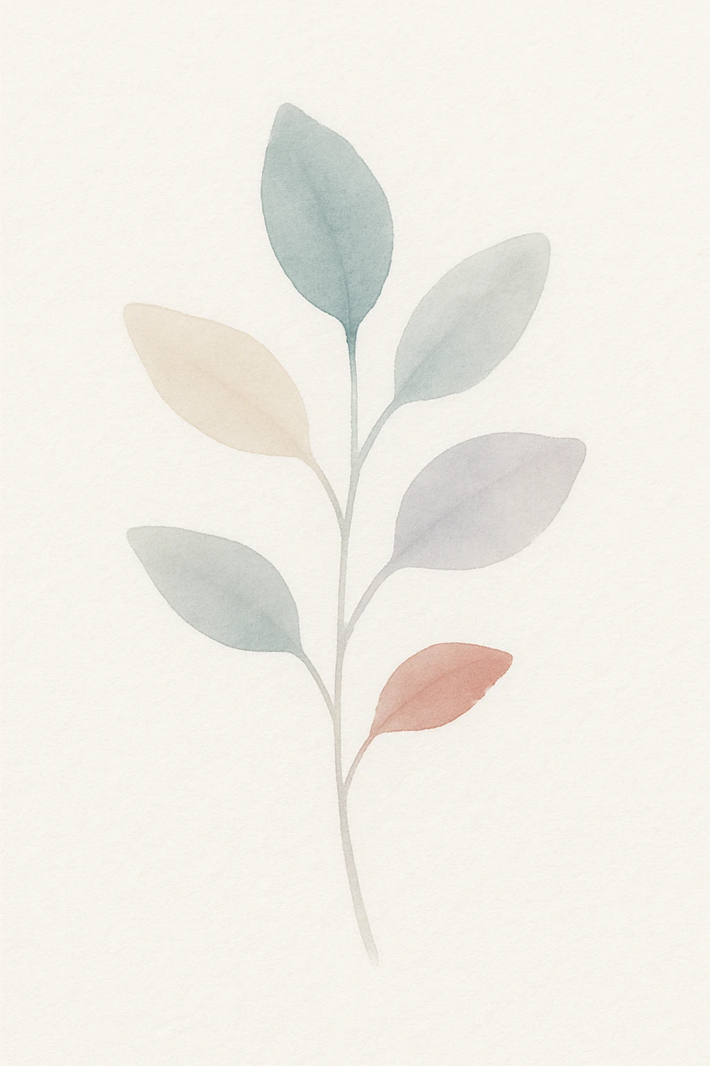 watercolor art style plant emoji