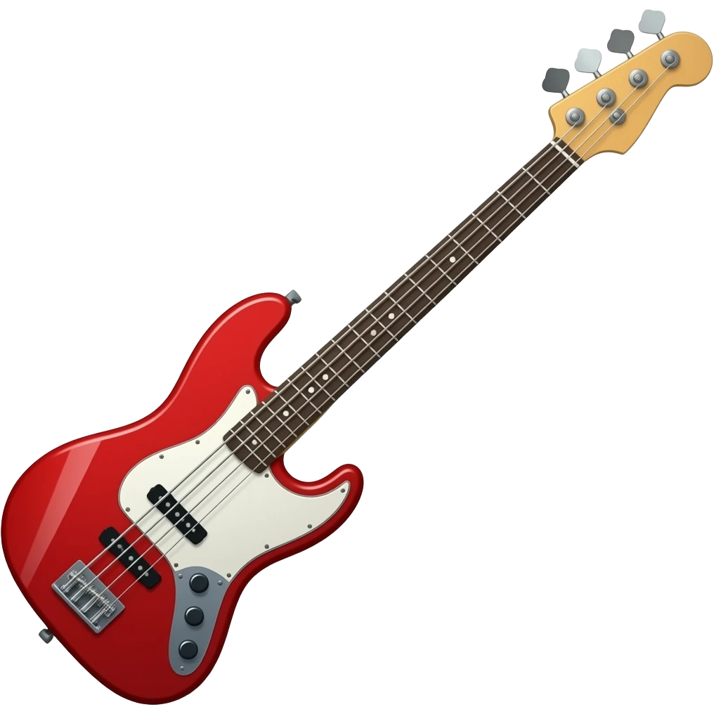 Bajo eléctrico  rojo emoji