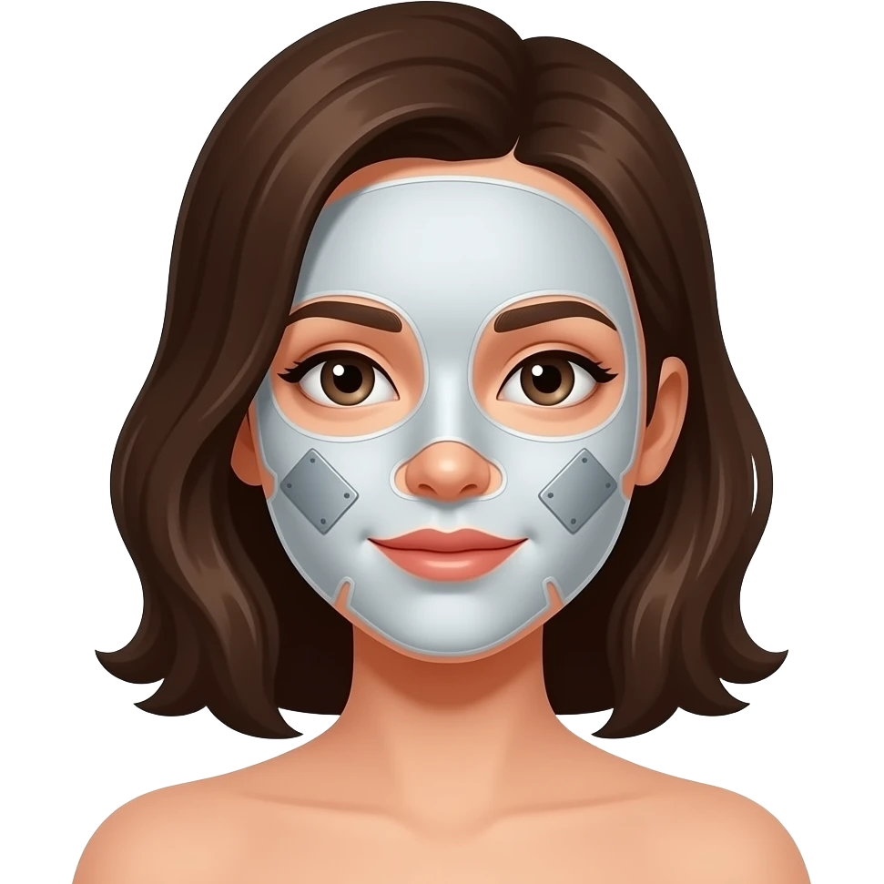 بدي ايموجي البنت الي بتعمل سكين كير وحاطه ماسك عوجها وحاطه اي باتشز العيرن emoji