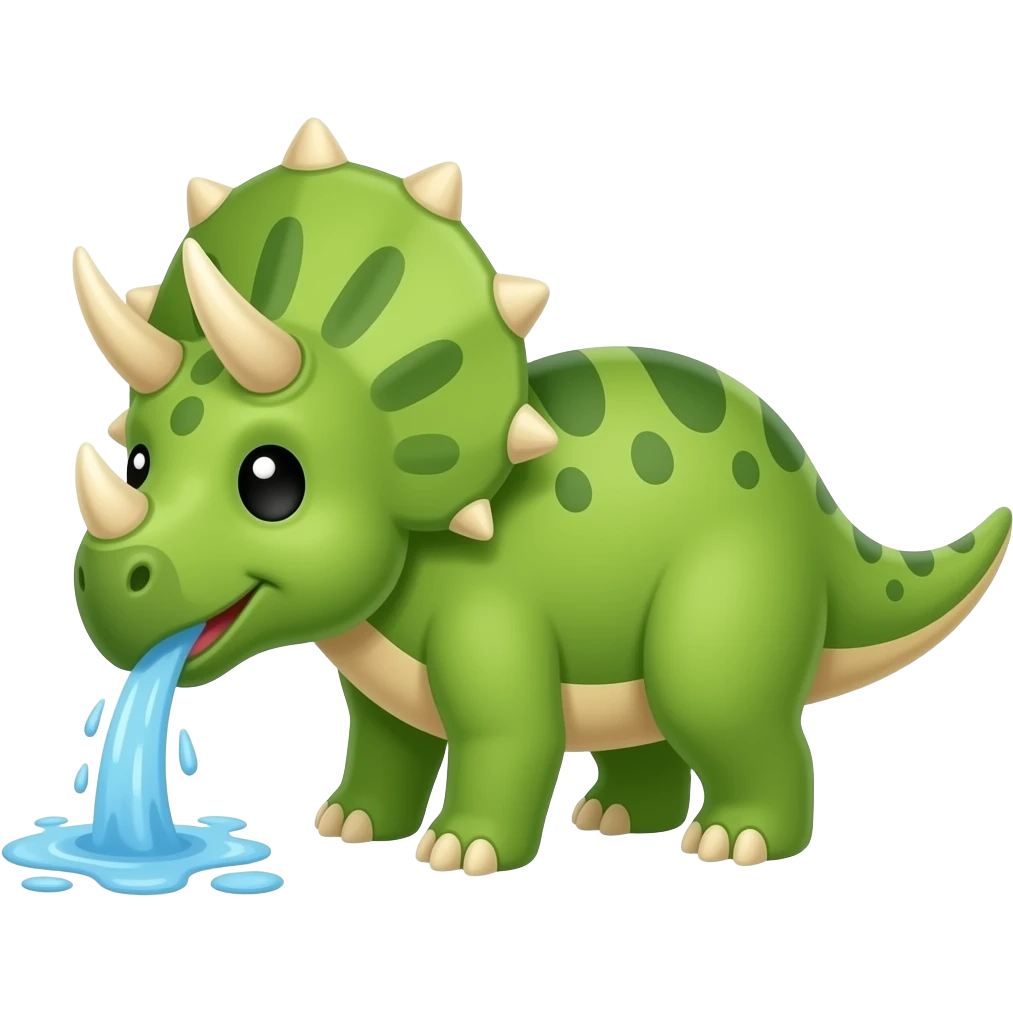 un dinosaurio bebe muy mono un trizeraptos emoji