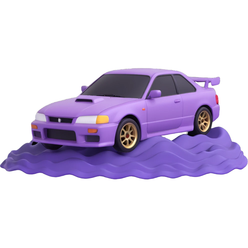 japanese purple wave phonk car drifting emoji