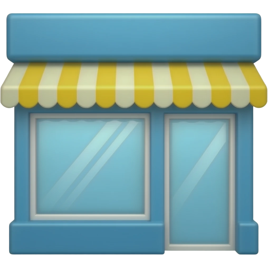 blue yellow Storefront windows, transparent background inspired by barbie colour pallete emoji