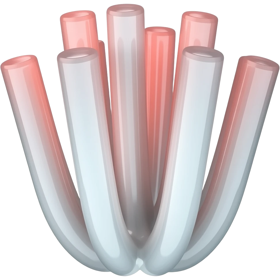 Hanging fluorescent coral emoji