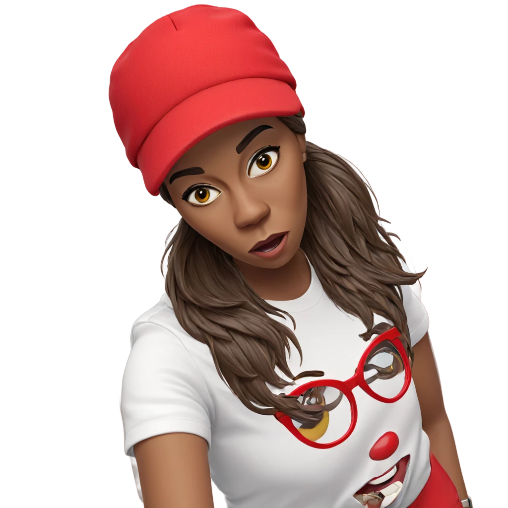 girl in white shirt emoji