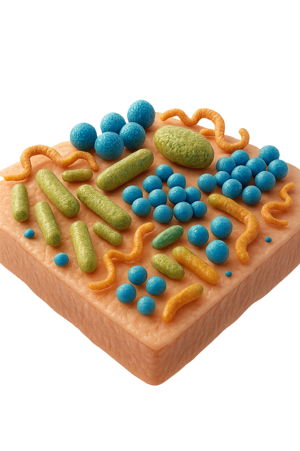 microbiota cutaneo in 3d  emoji