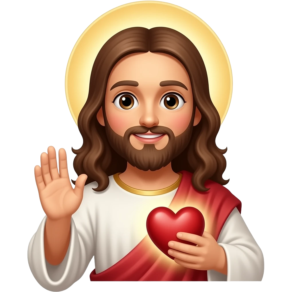 jesuschrist with a heart emoji