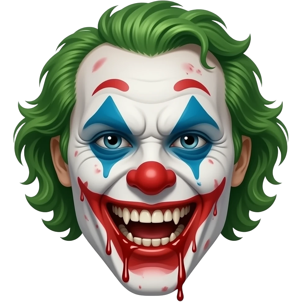 Killer clown with blood emoji