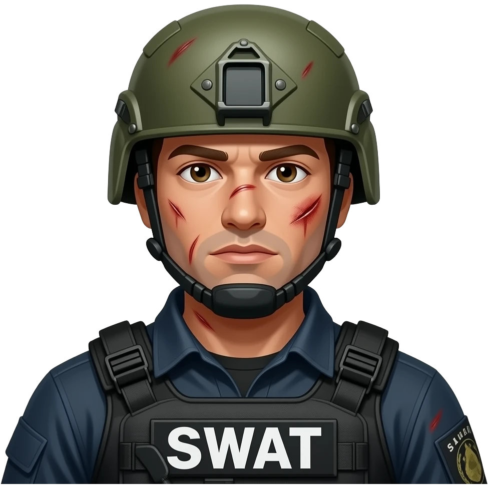 A swat guy that got injured alot emoji