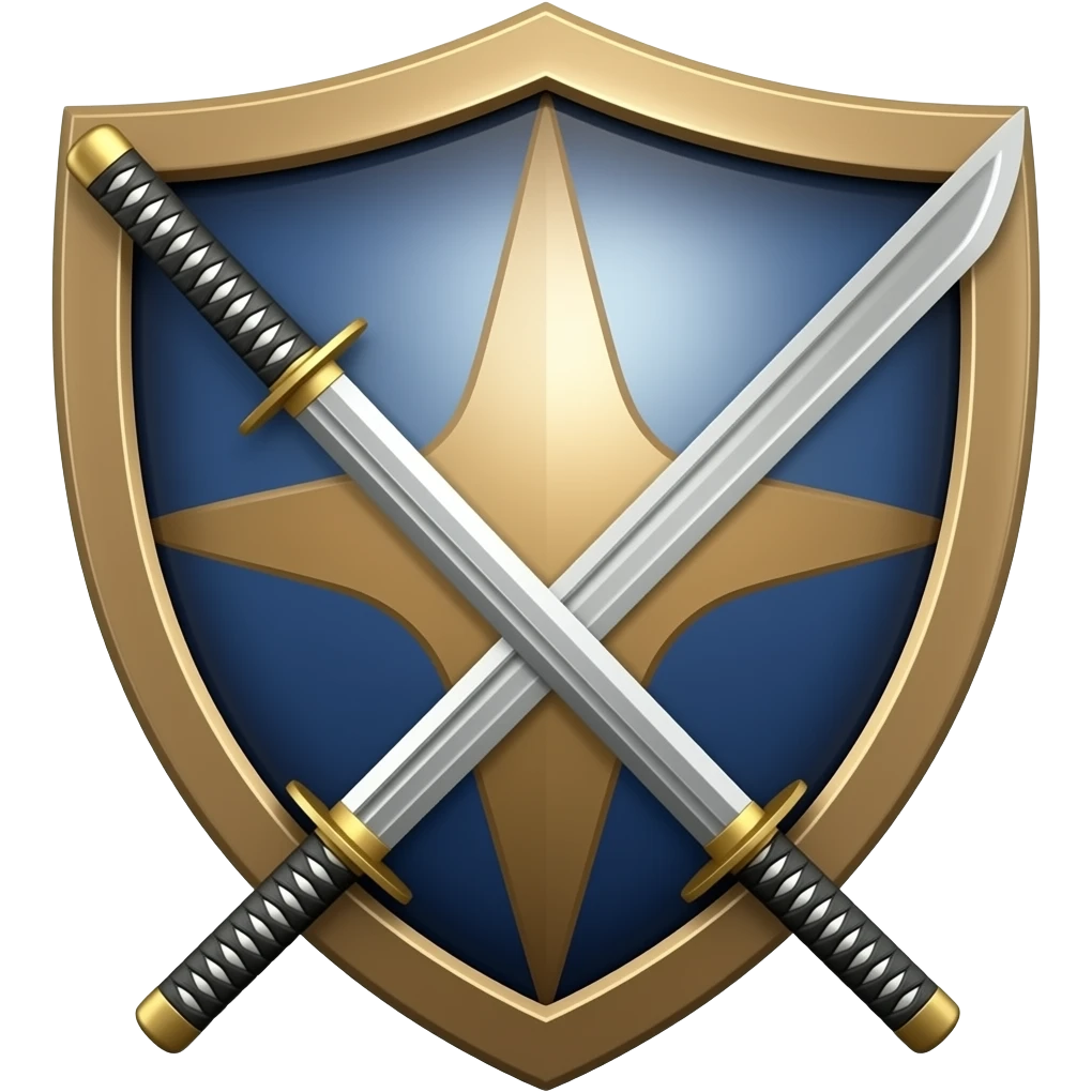 3 katanas blason emoji