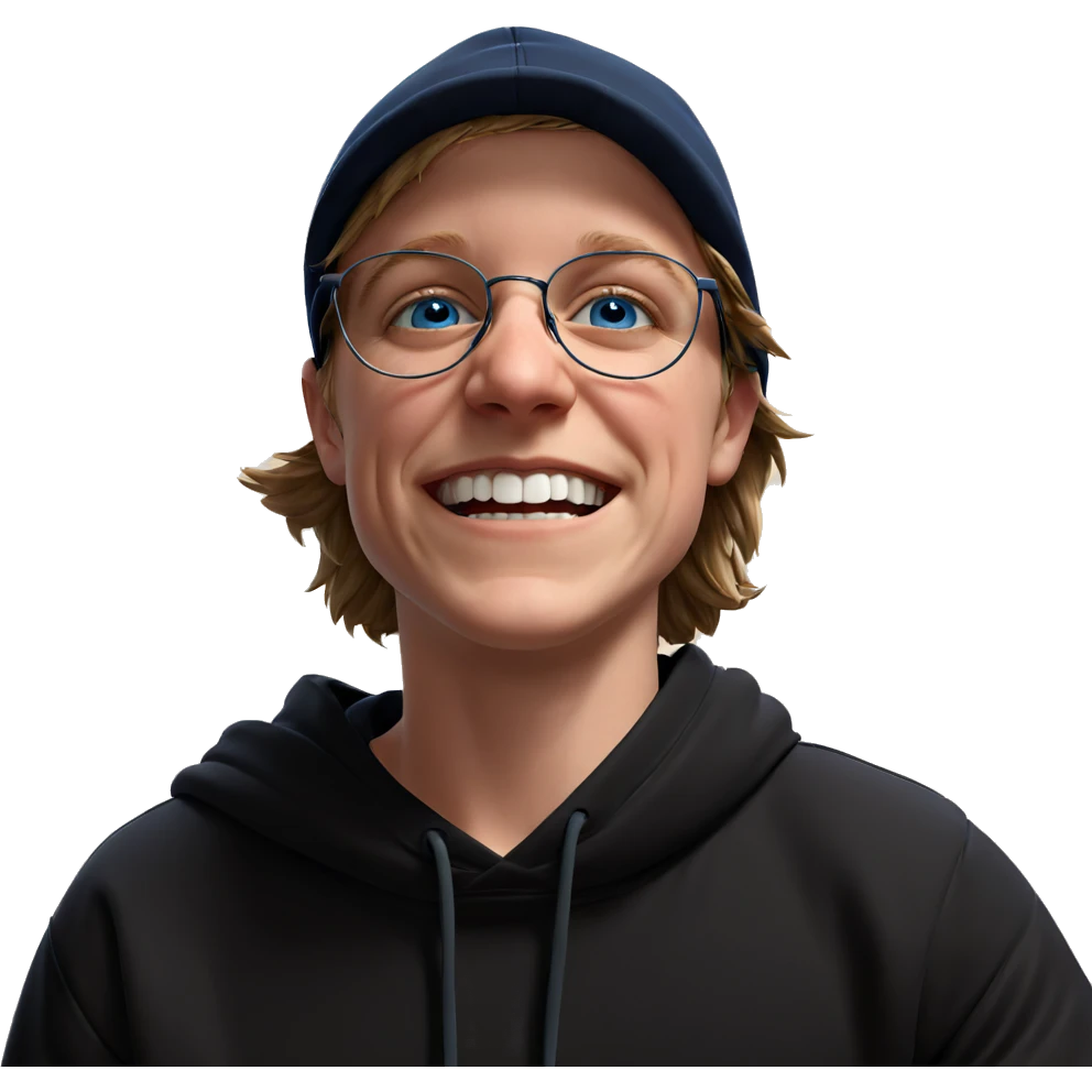 boy with blue eyes hoodie emoji