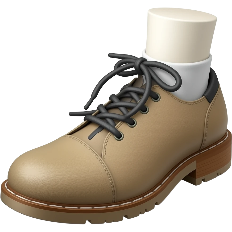 man's shoes emoji, thick black outline, simple cartoon emoji