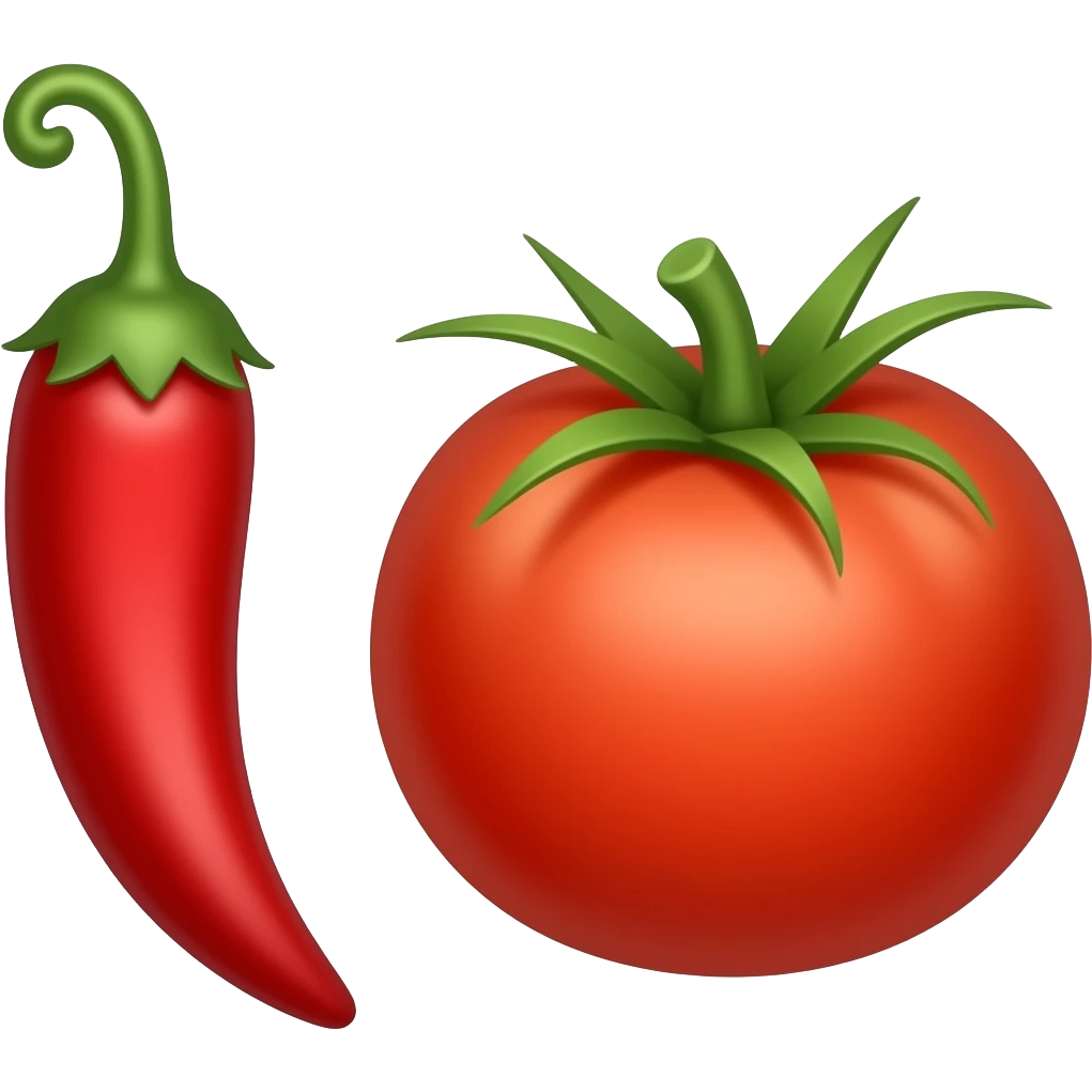 generates the chili pepper and tomato emoji. emoji