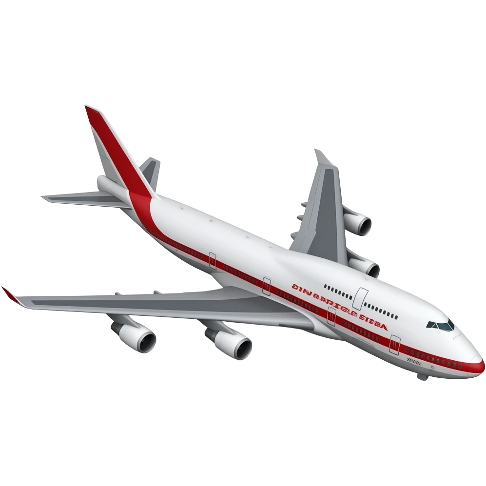 Boeing 747 - boeing (model year: 2020) (iconic colour: white and red emoji