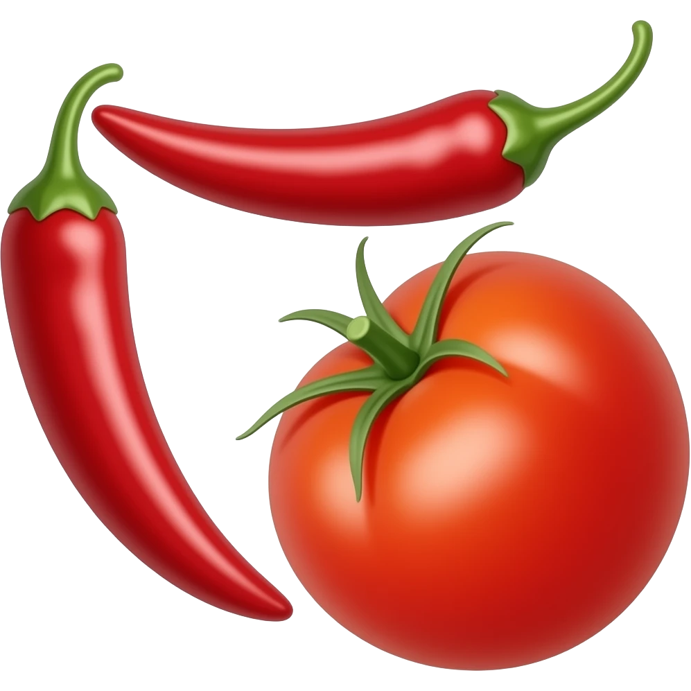 generates the chili pepper and tomato emoji. emoji