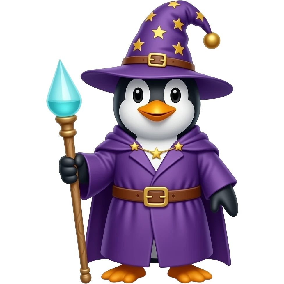 Penguin Wizard emoji