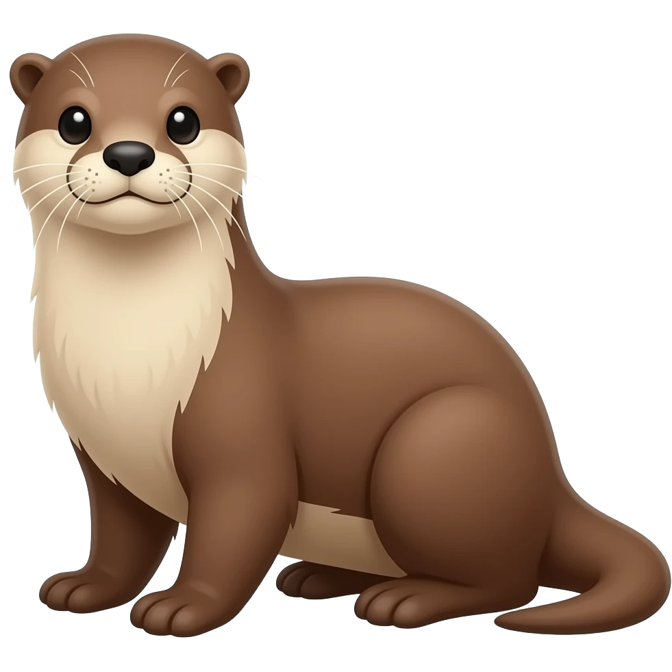 Otter with flex emoji
