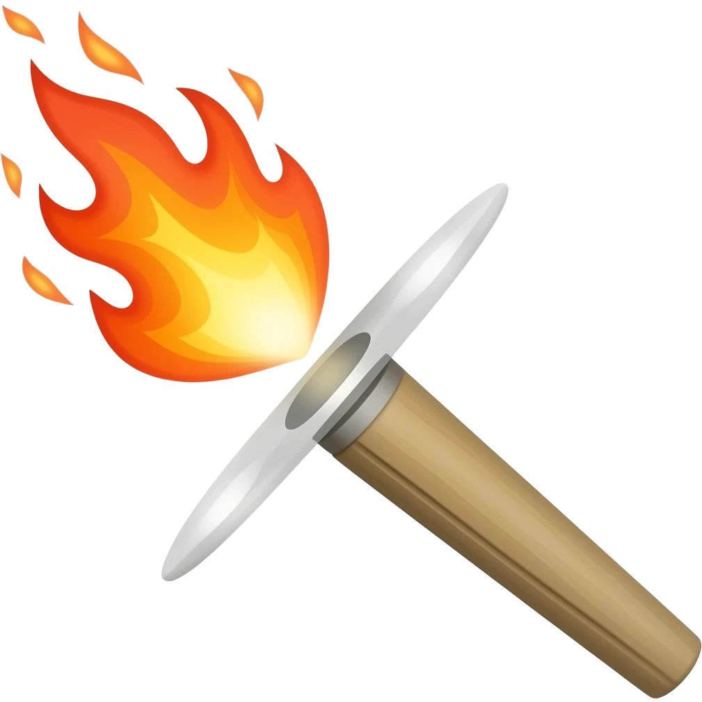 Flame torch emoji