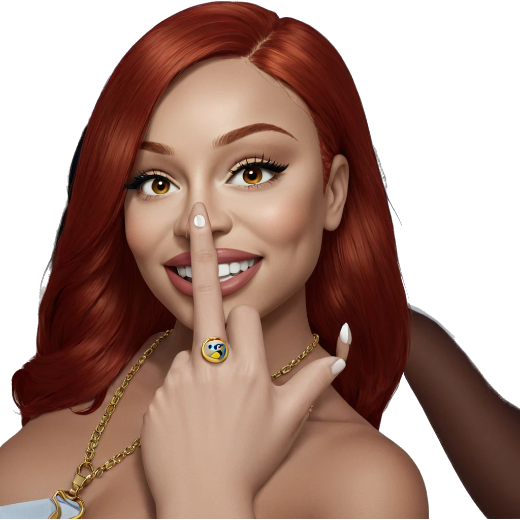 realistic portrait of redhead girl emoji