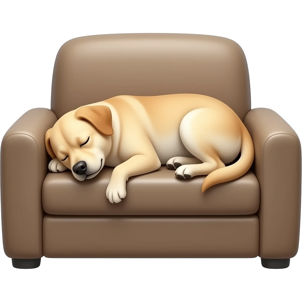 labrador sleeping on couch emoji
