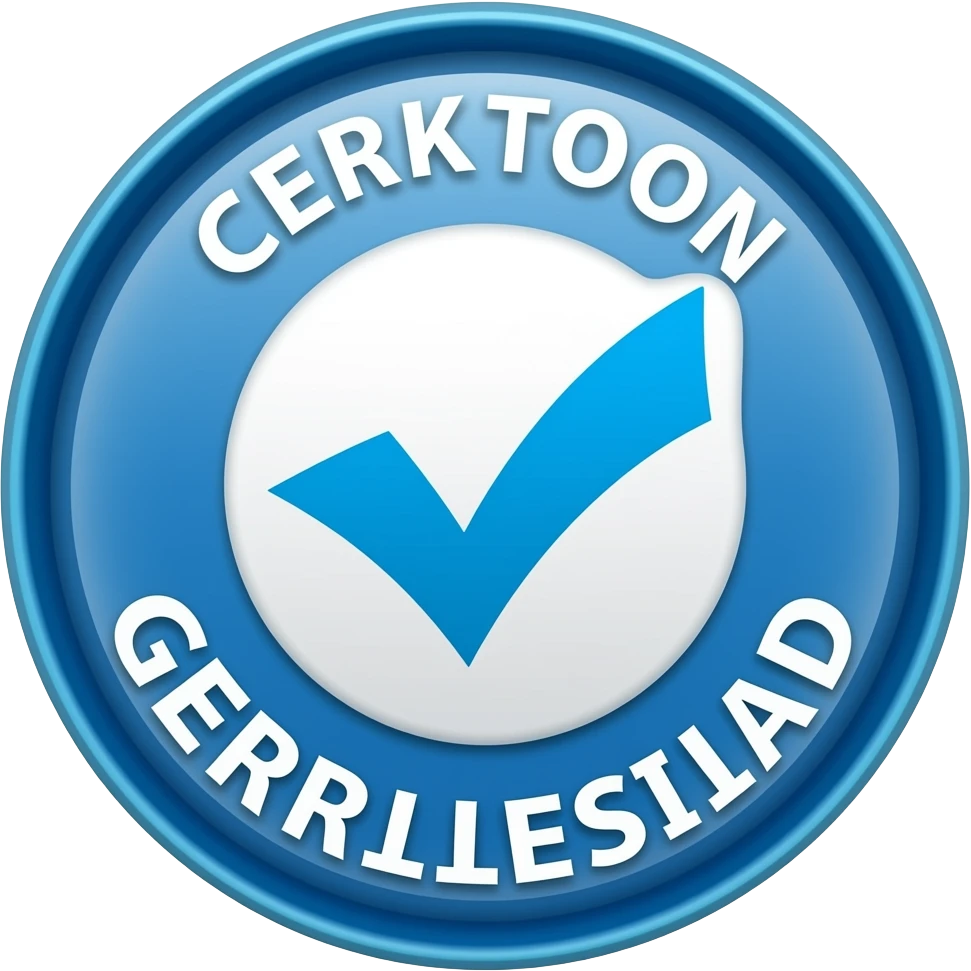 Blue tick-tock certified badge emoji emoji