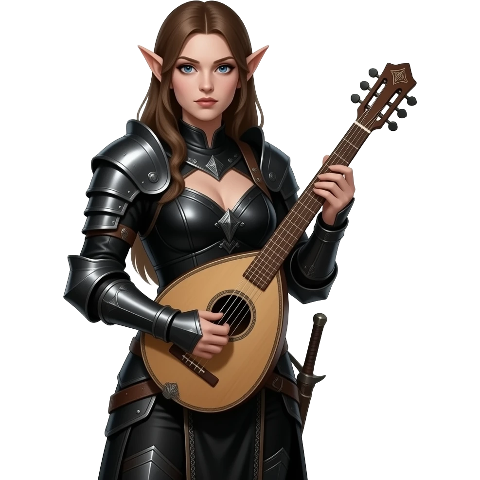 Drow bard class dnd look female full body emoji