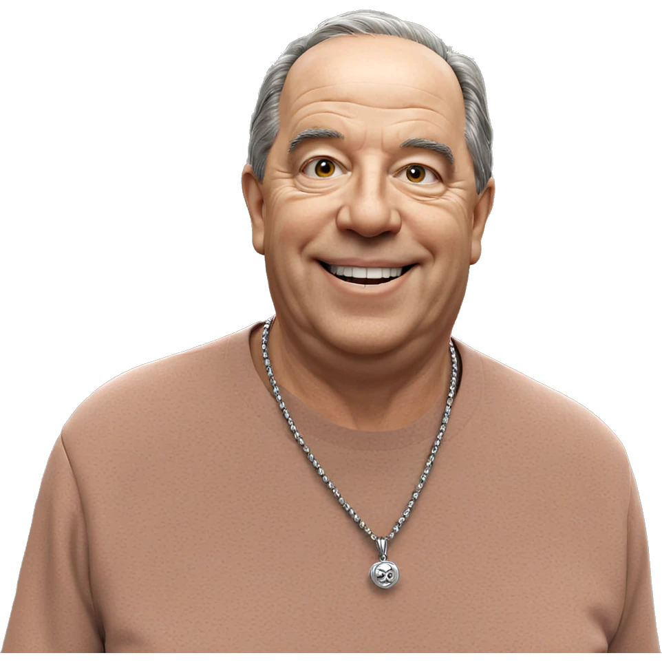 smiling old man with jewelry emoji