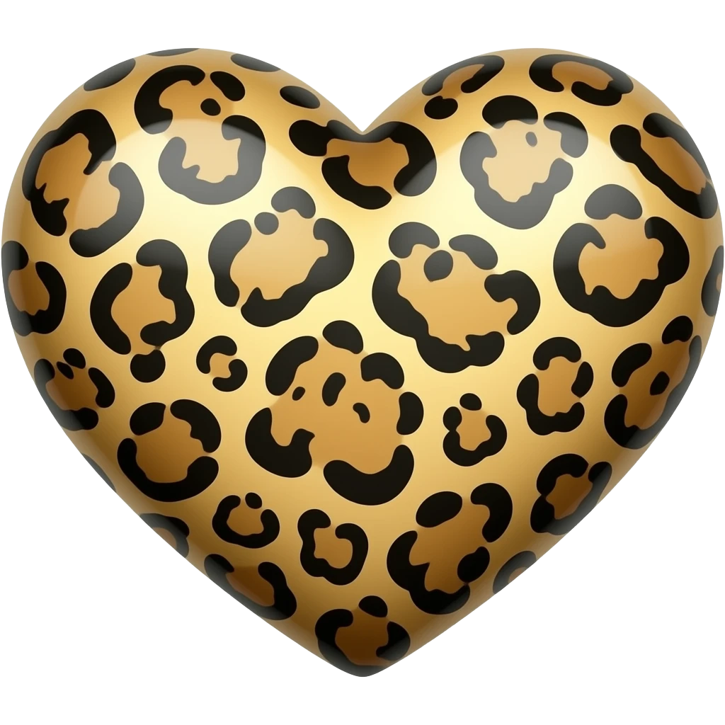 Herz leopardenmuster emoji