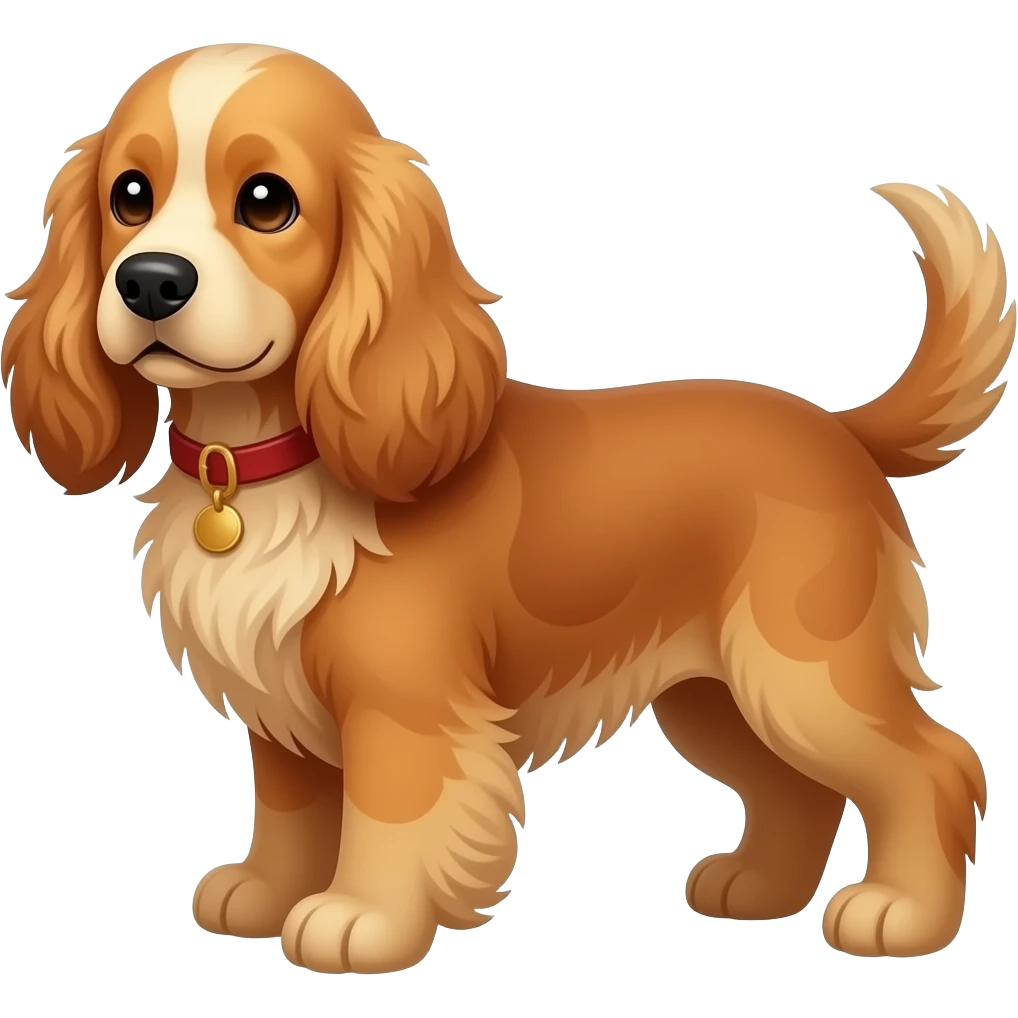 gold english cocker spaniel emoji