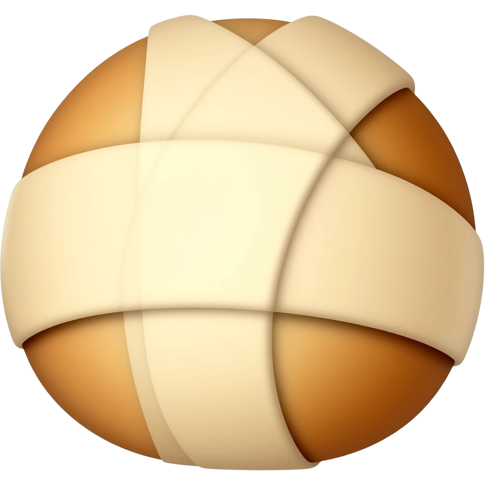 round bun that is wrapped in dough emoji