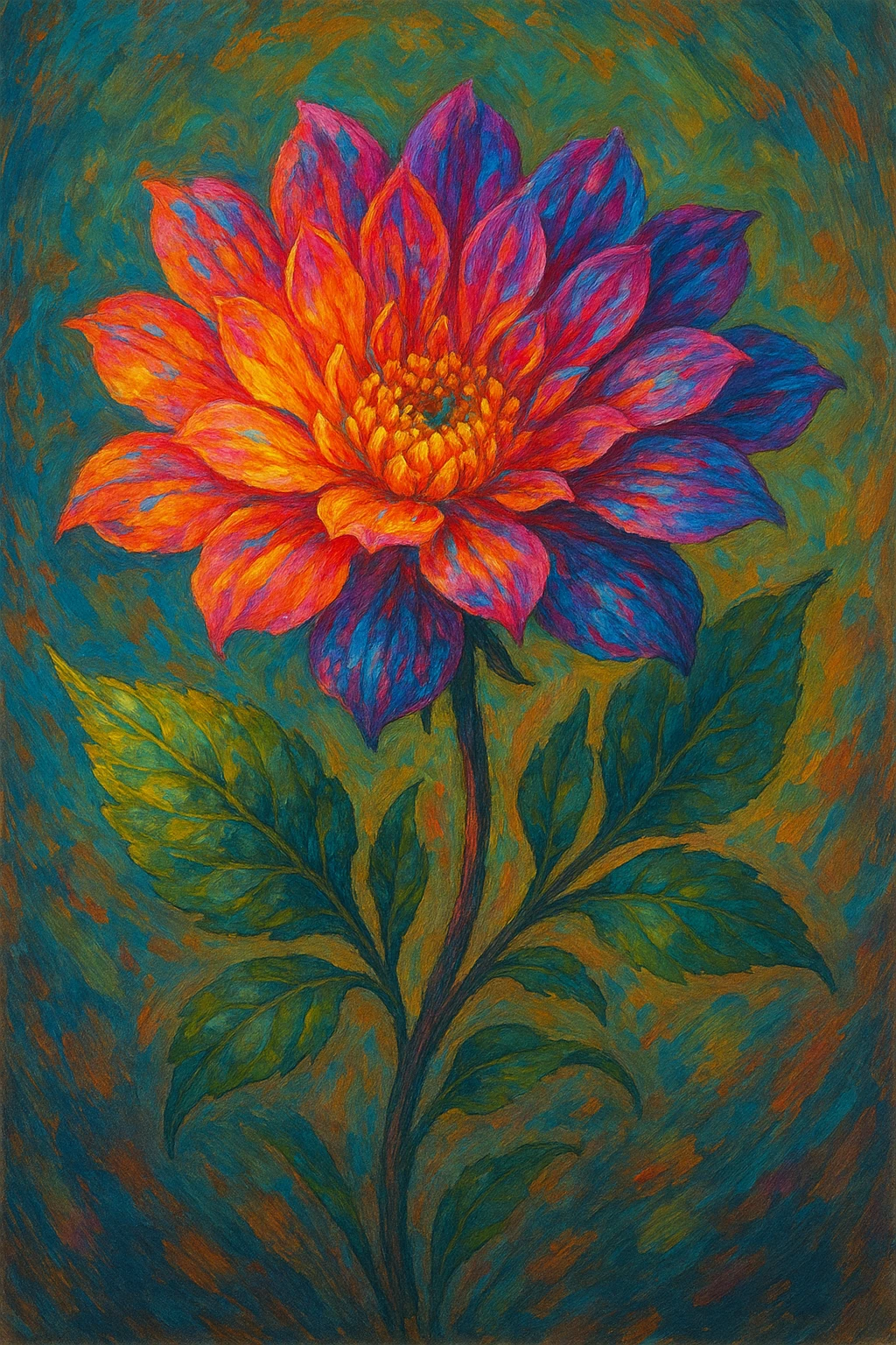 digital illustration of a flower emoji