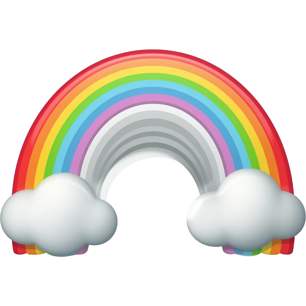 Grayscale rainbow emoji