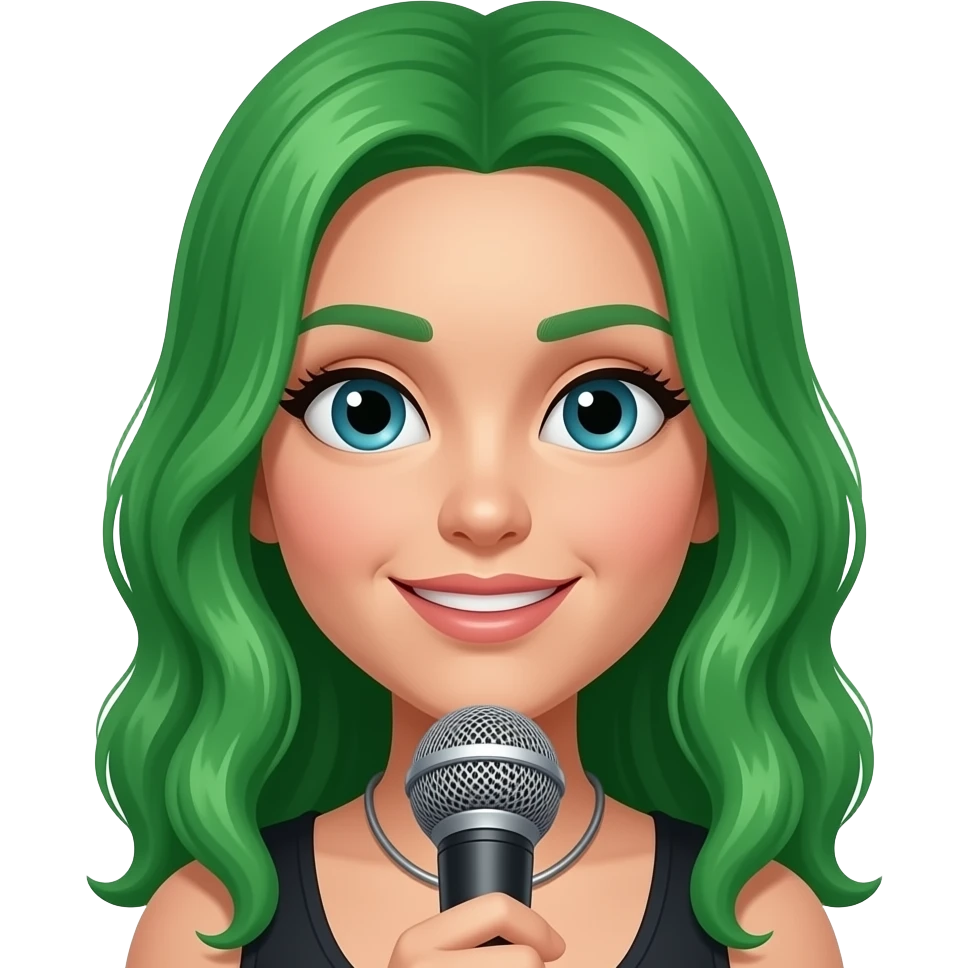 green haired singer emoji