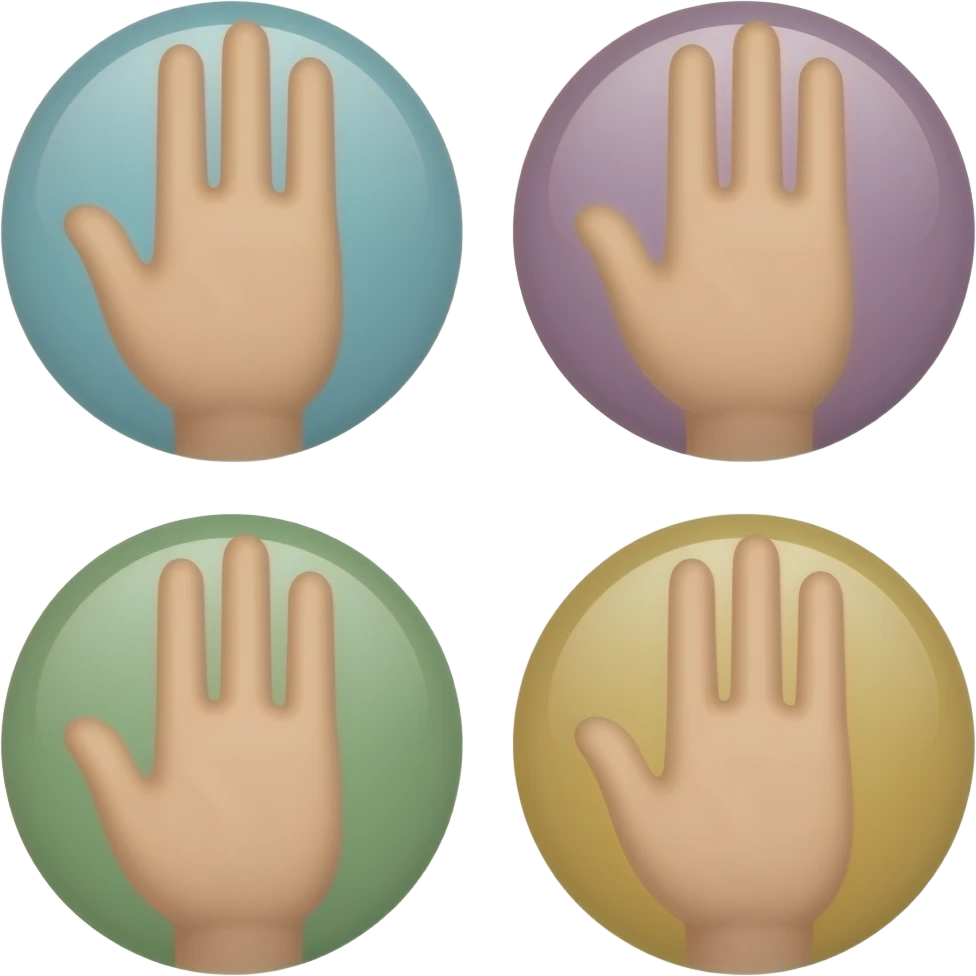 5 senses: sight, smell, taste, touch, sound emoji