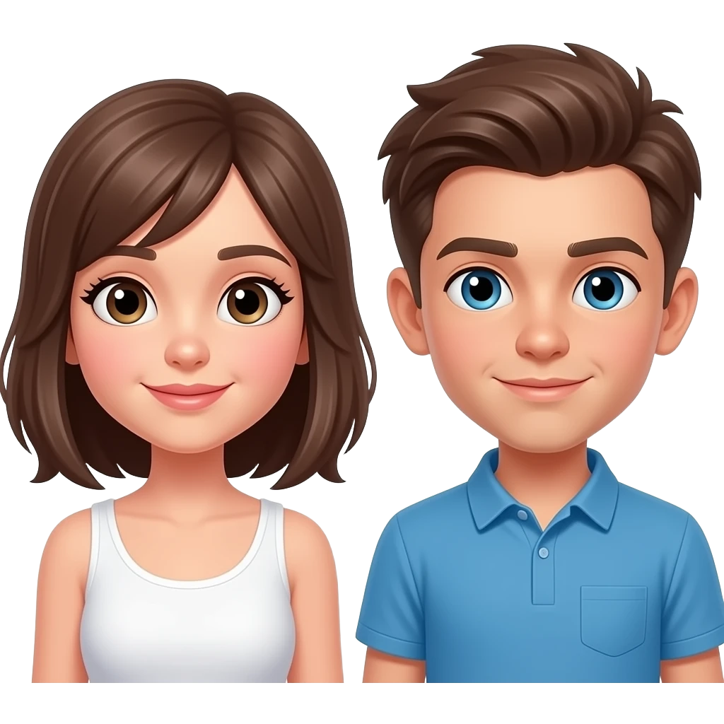 Chica chico desnudos emoji