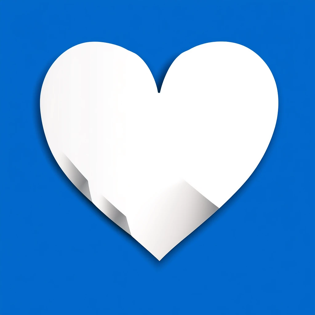 heart with a paper cutout effect emoji