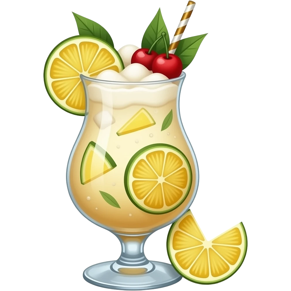 Fancy Pina Colada drink emoji