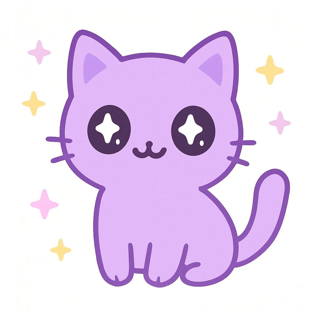 purple cat emoji