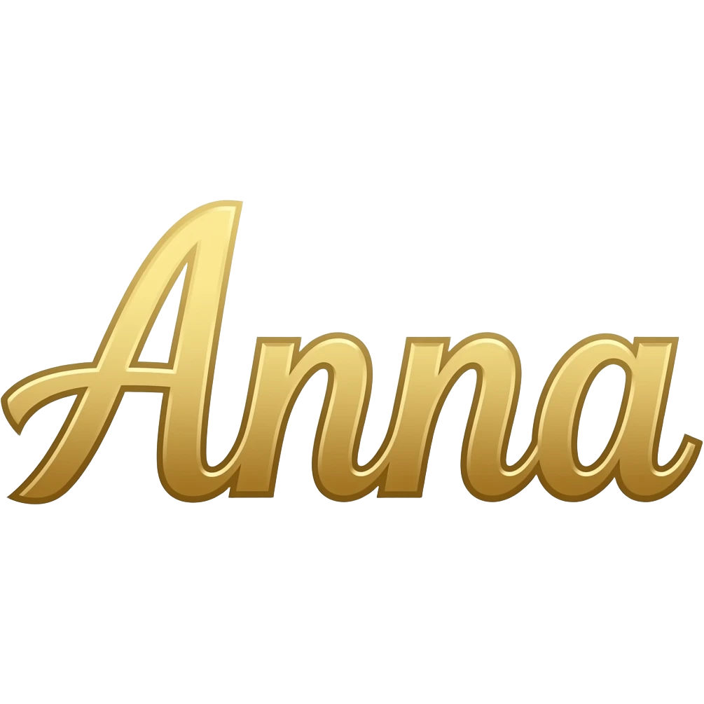 GOLD LETTERING ANNA emoji
