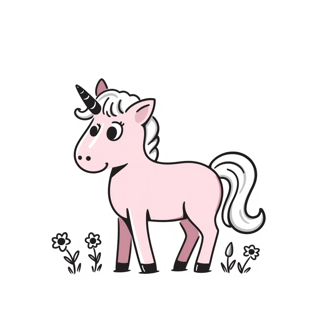 A beautiful pinkish unicorn emoji