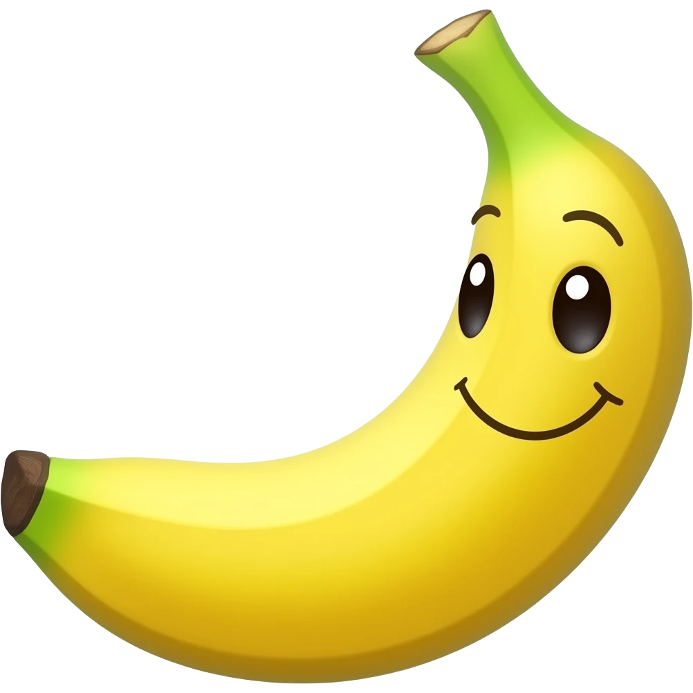 The emoji depicts a smiling moon as a banana, the crescent moon is a banana. emoji